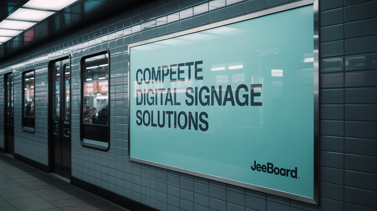 Jeeboard custom digital signage display being assembled